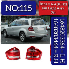 Tail Light Rear Lamp Compatible With MERCEDES-BENZ GL-CLASS (X164) 2010-2012 Tail Light Rear Lamp Left A1648203364 1648203364 & Right A1648203464 1648203464