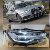 Headlight Headlamp Left 4GD941773 & Right 4GD941774 (Without Blaster) Compatible With AUDI A6 4G (2016-2018)