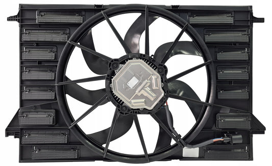 Cooling Radiator Fan Assembly Base 8W0959455M 8W0959455F 8W0959455J Compatible With AUDI A4 B9 (8W2, 8WC) | A4 / S4 & A6 C8 (4A2) & A7 Sportback (4KA) | A7 / S7 & Q7 (4MB, 4MG, 4MQ)