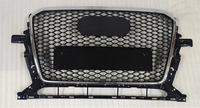 RSQ5 Black And Chrome Honeycomb Show Grill Compatible With Audi = Q5 (2013-15) Tag No.150