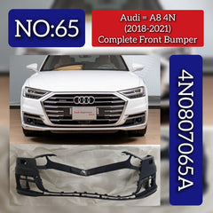 Complete Front Bumper 4N0807065A Compatible With Audi A8 4N (2018-2021) Tag No.65