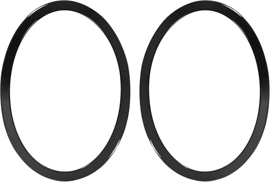 Headlight Chrome Bezel Ring Trim Left 51137449209 & Right 51137449210 Compatible With MINI F55 & F56 (Glossy Black 2014-2020)