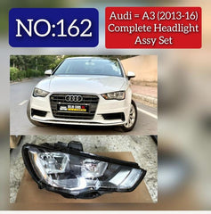 Headlight Headlamp Left & Right (Without Blaster) Compatible With AUDI A3 (2013-2016)