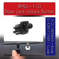 Lock Unlock Button 512111805643 51211805643-1(Knob) & 51429171769 51429171769-1 (Guide) Compatible with BMW 5 Series F10