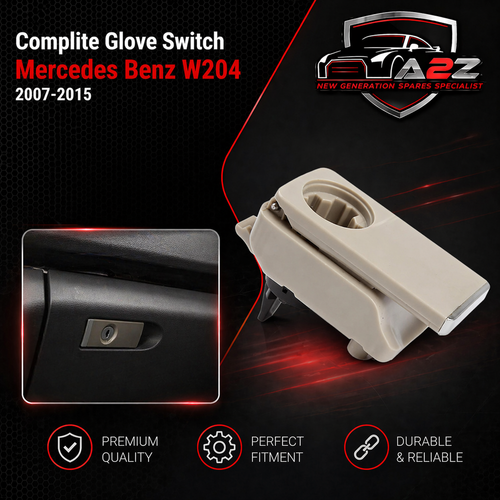Dark Biege Complite Glove Box Switch 2126800098 A2126800098 Compatible With Mercedes & Mercedes Benz & C CLASS W204 2007-2015 Tag.76