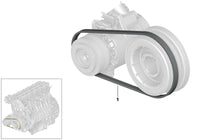 Elast Multi Rib Belt 4PK867 ELAST 64557809801 Compatible With BMW 5 (E60), X5 (E70), X6 (E71, E72) (CONTINENTAL)