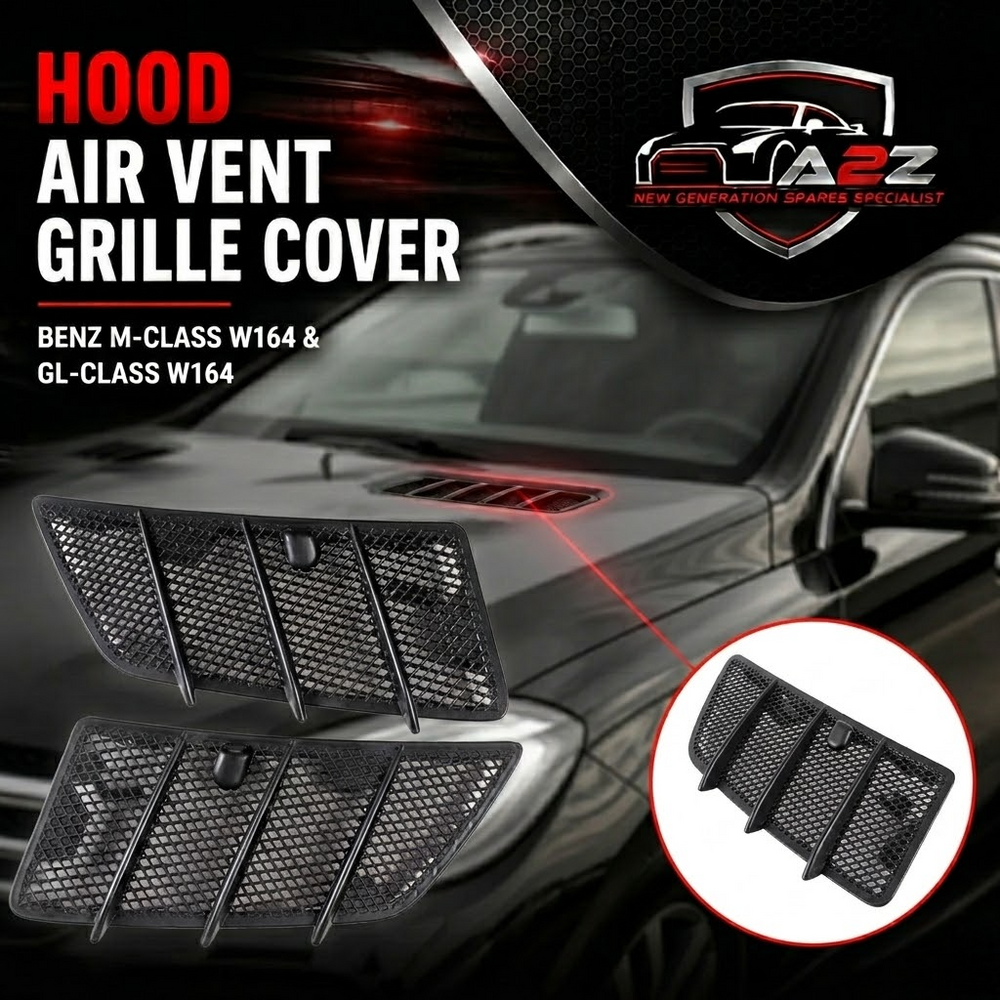 Hood Air Vent Grille Cover Set Left 1648804305 & Right 1648804405 Compatible With MERCEDES BENZ M-CLASS W164 & GL-CLASS W164