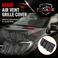 Hood Air Vent Grille Cover Set Left 1648804305 & Right 1648804405 Compatible With MERCEDES BENZ M-CLASS W164 & GL-CLASS W164