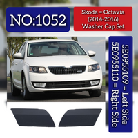 Washer Cap Set Left 5E0955109 & Right 5E0955110 Compatibe With Skoda Octavia (2014-2016) Tag No.1052
