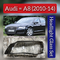 Front Headlight Glass Compatible with AUDI A8 (2010-2014)