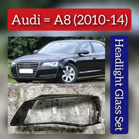 Front Headlight Glass Compatible With Audi A8 (2010-14)