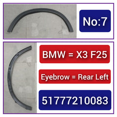 Rear Left Wheel Arch (EYEBROW) 51777210083 Compatible With BMW X3 F25 Tag-EY-07
