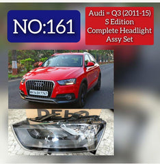 Headlight Headlamp Left & Right (Without Blaster) Compatible With AUDI Q3 (2011-2015)