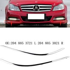 Front Bumper Chrome Left 2048853721 & Right 2048853821 Compatible With MERCEDES-BENZ C-CLASS W204 New Tag No.114