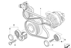 Multi Rib Belt 6PK1836 11287790450 Compatible With BMW 3 (E90), 3 Convertible (E93) (CONTINENTAL)