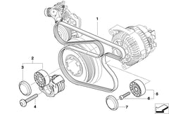 Multi Rib Belt Kit 6PK1836K1 Compatible With BMW 3 Convertible (E93) (CONTINENTAL)