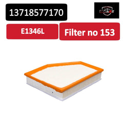 Air Filter E1346L & 13718577170 & LX4635 13718691835 Compatible With BMW 5 (G30, F90) & 7 (G11, G12) & X4 (G02, F98) & X5 (G05, F95) & X5 Van (G05) & X6 (G06, F96) & X7 (G07) Tag : 153