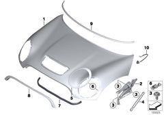 Front Grill Upper Chrome 51132751040 Compatible With Mini Cooper S (R55/R56) (2011-2014) Tag No.87