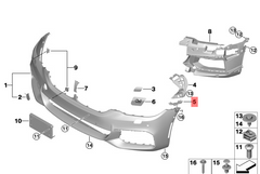 Front Bumper Bracket Left 51117385349 & Right 51117385350 Compatible With BMW 5 Series G30 2017-2021 Tag No.1621