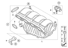 Air Intake Pressure Sensor 13627539811 Compatible With MINI & MINI (R56)