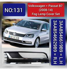 Fog Lamp Cover Compatible With Volkswagen PASSAT B7 (2008-2014) Fog Lamp Cover Left 3AA8546619B9 & Right 3AA8546629B9