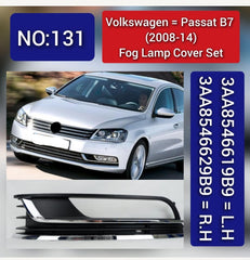 Fog Lamp Cover Left 3AA8546619B9 & Right 3AA8546629B9 Compatible With Volkswagen PASSAT B7 (2008-2014)