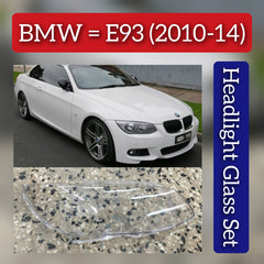 Front Headlight Glass Compatible with BMW 3 Series E93 2010-2014