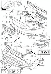 Fog Lamp Cover (With Chrome) Left 30790919 & Right 30790920 Compatible With VOLVO S80 II (124) Tag No.882 (2007-2013)
