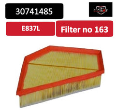 Air Filter E837L & 30741485 & LX1924 Compatible With VOLVO V40 Hatchback (525) Tag : 163