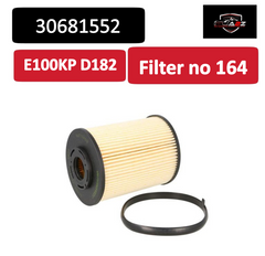 Fuel FILTERS E100KP D182 & E100KP01 D182 & 31273979 & KX393D Compatible With  VOLVO S60 II (134) & S80 II (124) & V40 Hatchback (525) & XC60 I SUV (156)  Tag 164