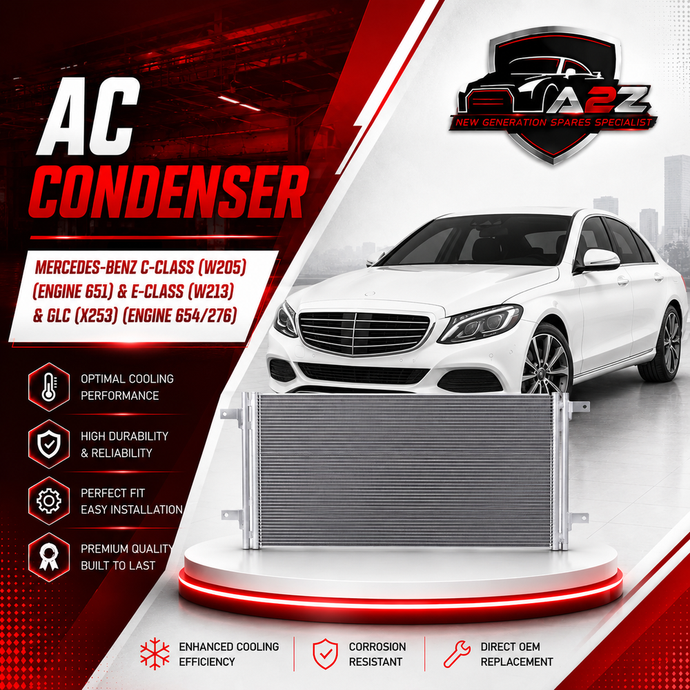 AC Condenser A0995000454 A0995001354 995000454 995001354 Compatible with MERCEDES-BENZ C-CLASS (W205) (Engine 651) & E-CLASS (W213) & GLC (X253) (Engine 654/276)