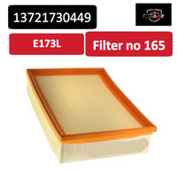 Air Filter .E173L & E173L01 & 13721730449 & LX343 13721730946 13721738462 Compatible With BMW Tag : 165