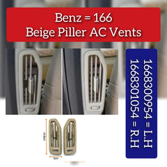 Ac Vent Pillar Grille Left 1668300954 & Right 1668301054 Compatible With Mercedes Benz GL-Class W166 & GLS W166 & GLE W166