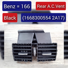 Black Rear Ac Vent Assay 1668300554 Compatible With MERCEDES BENZ GL-CLASS W166 & GLS W166 & ML-CLASS W166 & GLE W166