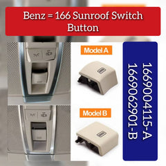 Sunroof Switch Button Light Beige Model-A 1666950000 & Model B 1669062901 Compatible with Mercedes & Mercedes Benz GL/ML/GLE/GLS/G W166 W292 W463
