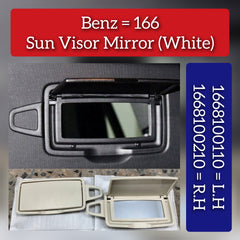 Yellow Sun Shade Visor Makeup Cosmetic Mirror Left 1668100110-1C36 & Right 1668100210-1C36 Compatible With MERCEDES BENZ GL-CLASS W166 & GLE W166 & GLS W166 & A-CLASS W176 & S-CLASS W222 & B-CLASS W246 & C-CLASS W205 & E-CLASS W213