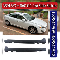 Side Skirts Left 39811908 & Right 39811942 Compatible With VOLVO S60 (2011-2016)