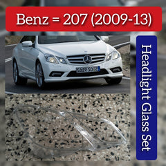 Front Headlight Glass Compatible with MERCEDES BENZ E-CLASS C207 2009-2013