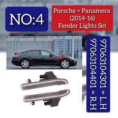 Additional Turn Indicator Lamp Left 97063104301 & Right 97063104401 Compatible with PORSCHE PANAMERA 970 2014-2016 Tag-FBL-04