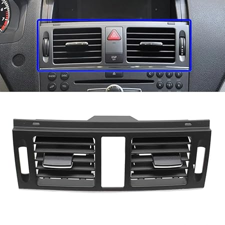 Front Center Black AC Vent Grille 2048300354-9116 Compatible With Mercedes Benz C-Class W204 2007-2011