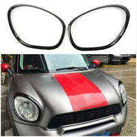 Headlight Chrome Bezel Ring Trim Left 51132254023 & Right 51132254024 Compatible With MINI R60 (Glossy Black 2010-2016)