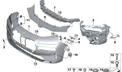 Front Bumper 51115A45BF7 Compatible With BMW G70