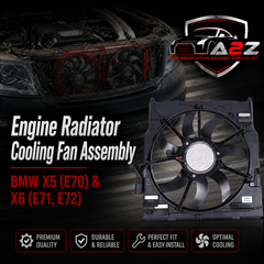 Engine Radiator Cooling Fan Assembly 17427634467 Compatible With BMW X5 (E70) & X6 (E71, E72)