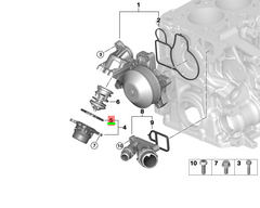 Water Pump Gasket Thermostat Seal 492.150 11517806975 Compatible With BMW 3-SERIES (E90) 5-SERIES (E60) X3 (E83)