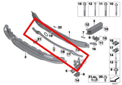 Front Bumper Lower Member 51647266325 Compatible With BMW 3 Series F30 (2012-2015)