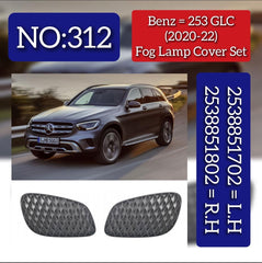 Fog Lamp Cover Compatible With MERCEDES BENZ GLC X253 2020-2022 Fog Lamp Cover Left 2538851702 & Right 2538851802 Tag No.312