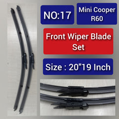 Front Wiper Blade Set (20'19 Inch) Compatible with MINI COOPER R60 Tag-WBF-17
