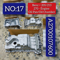 Oil Pan 2700100113 2700107600 A2700107600 A2700100113 Compatible With MERCEDES-BENZ A-CLASS W176 & B-CLASS Sports Tourer W246, W242 & CLA Coupe C117 & GLA-CLASS X156 Tag-OP-17