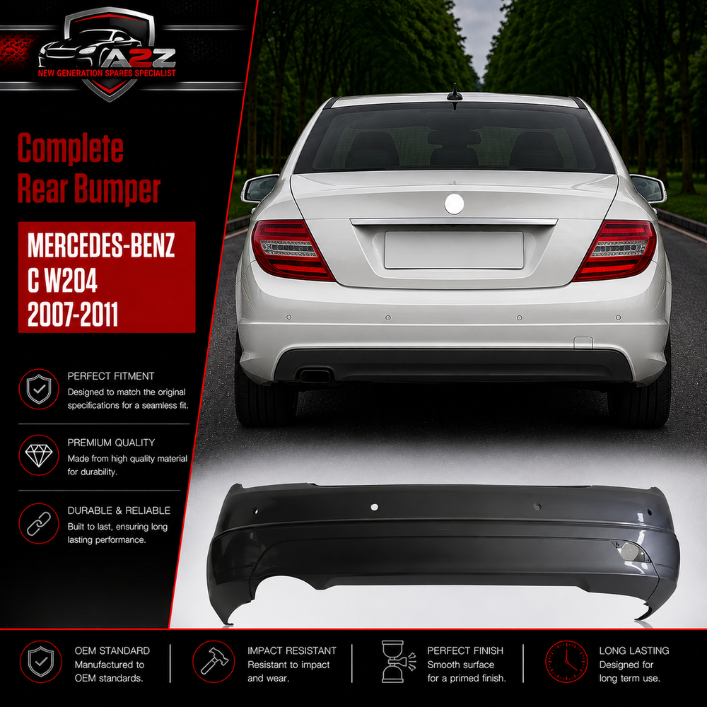 Rear Bumper A2048801340 2048801340 Compatible With MERCEDES-BENZ C W204 2007-2011