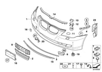Front Bumper 51117178076 51117111739 51117178079 Compatible With BMW 5 (E60) 5 SERIES (2006-2010) Tag No.412